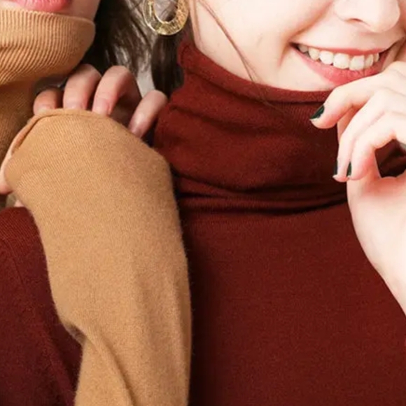 NWT Turtleneck Sweater in Brick Red - Picture 1 of 4